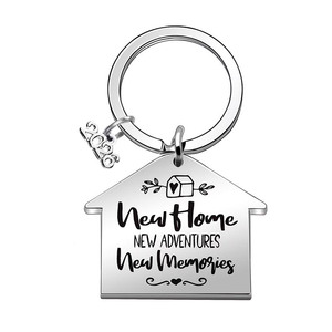For Bestseller <strong>New</strong> American Style <strong>Home</strong> Keychain for Housewarming 2026 House Stainless Steel <strong>Keyring</strong> Made China Housewarming - Product Image 3