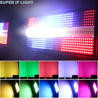 Projecteur Stroboscopique à Tête Mobile 1344x0.5W+336x4W LED RGB CW WW DMX, Protection IP65, Lumière de Scène Dimmable pour DJ, Club, Concert, Fête