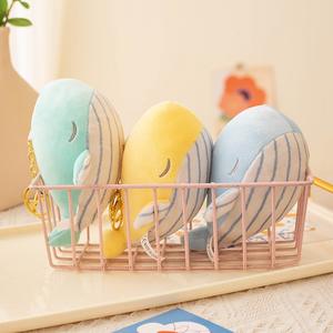 Dessin animé couleur baleine à une corne dauphin Super doux en peluche porte-clés Simulation transfrontalière vie marine Skate pendentif PP coton - Product Image 4