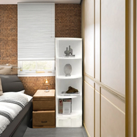 MUSVENUS Étagère d'angle moderne 120 18mm en aggloméré 005 démontable, écologique, multi-usages, trois options de couleur, chambre, salon