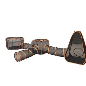 Parc de jeu pour chien en PET nouveau parc de jeu pour chien chat portable écologique cadre en fer pliable fil d'acier <span class=keywords><strong>Style</strong></span> simple tunnel pour animaux de compagnie respirant - Product Image 1