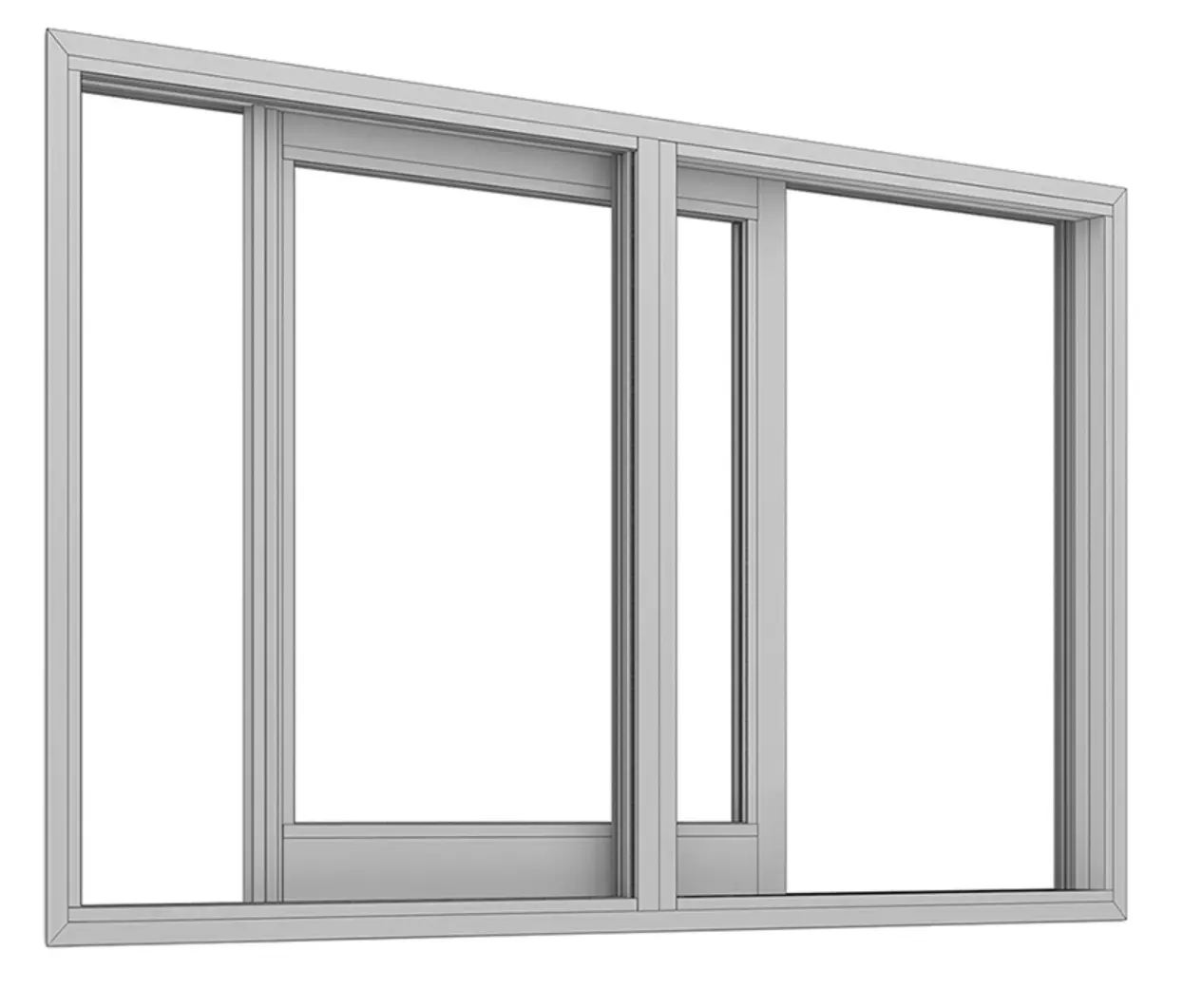 Aluminum alloy double glazed sliding window with screen