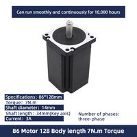 Motor Stepper Hibrida NEMA 34 1.8 °   Sudut Langkah 0,09-7Nm Torsi Presisi Tinggi untuk Otomatisasi Printer 3D CNC