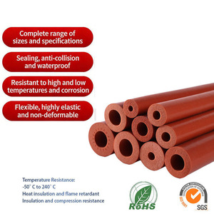<span class=keywords><strong>Tube</strong></span> en <span class=keywords><strong>mousse</strong></span> de <span class=keywords><strong>silicone</strong></span> personnalisé éponge tuyau extrudé tubes d'étanchéité résistant à la chaleur flexible isolation de protection matériau FKM flamme - Product Image 1