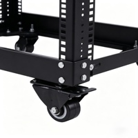 Rack de serveur ouvert 6U 520*350*600mm 19 pouces à 4 montants, profond, en acier SPCC laminé à froid, mobile