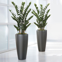 Fabrikant op maat gemaakte groothandel glasvezel bloempotten plantenbakken binnen grote maat vloer vazen voor planten bloemen huisdecoratie