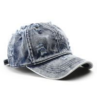 Gorra de Béisbol de Mezclilla Plana de Color Blanco Sólido Desgastada con Lavado al Agua para Mujer, Gorra de Sol Deportiva para Exteriores con Hebilla para Hombre