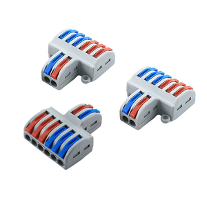 Conector Rápido Universal para Cables, Bloque de Terminales de Empuje para Conexión de Conductores, 2 Entradas y 6 Salidas, Palanca de Colores - Product Image 3