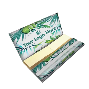 Papiers à rouler personnalisés à marque privée, format 1 1/4 et King Size, avec conception graphique gratuite, impression intégrale et boîte personnalisée - Product Image 1