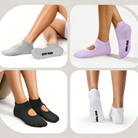 Chaussettes de yoga antidérapantes personnalisées avec points de grip en silicone - Chaussettes de Pilates et de barre antidérapantes pour femmes
