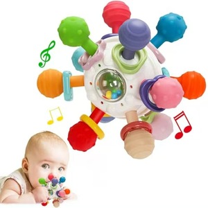 Jouets de dentition sensoriels sans BPA jouets de dentition pour bébé <span class=keywords><strong>Montessori</strong></span> jouets de <span class=keywords><strong>boule</strong></span> de dentition sensorielle <span class=keywords><strong>hochet</strong></span> de dentition jouets à mâcher - Product Image 3