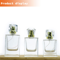 Flacon en verre de 30 ml au design unique, flacon de parfum de luxe en verre de 100 ml, flacon vaporisateur de parfum vide en verre