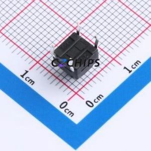 TSW06111-070B331BA Tactile Switch Through hole-4P,6.1x6.1mm Switch Single Pole Single Throw Round Button 2.3N Through Hole - Product Image 2
