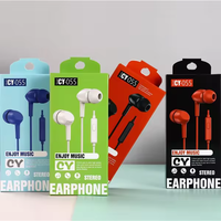 CY-055 Harga Pabrik Earphone Berkabel dengan Mikrofon ANC IPX8 Tahan Air Antarmuka USB Cetakan Pribadi Headset Olahraga Colokan Stereo 3.5mm