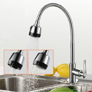 Grifo de Cocina Monomando de Cobre con Caño Flexible Giratorio, Montaje en Encimera, Estilo Contemporáneo - Product Image 3