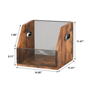 Caja de almacenamiento de discos de vinilo de madera de estilo rural Vintage, <span class=keywords><strong>muebles</strong></span> de escritorio <span class=keywords><strong>para</strong></span> el hogar <span class=keywords><strong>para</strong></span> sala de estar, estante de <span class=keywords><strong>CD</strong></span> - Product Image 5