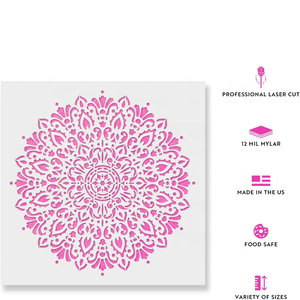 Giấy Nến Mandala Cực Lớn Giấy Nến Dán Tường Mẫu Tái Sử Dụng Để Vẽ Họa Tiết Lớn - Product Image 2