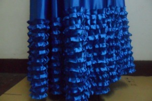 50 $ Giá Thấp Thực Tế Đã Sẵn Sàng Trong Kho Màu Xanh Euro Kích Thước 38 Tắt Vai Chiều Dài Sàn Evening Dresses Prom Dress OC243 - Product Image 2