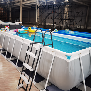 <span class=keywords><strong>Piscine</strong></span> hors sol portable avec structure métallique stable pour jardin, terrasse et loisirs en plein air - Product Image 3
