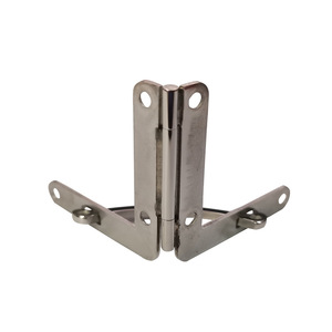 Bisagra de Siete Formas Bai Le, Superficie Plateada, Montaje en Superficie, para Puerta de Gabinete o Caja de Madera, Diseño Industrial Duradero - Product Image 1