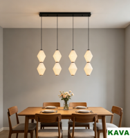 Lustre linéaire moderne à 6 lumières en verre texturé, métal noir, pour îlot de cuisine, salle à manger, salon