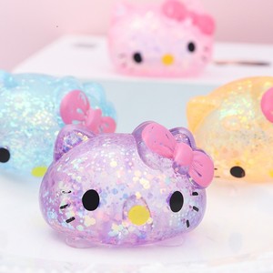ของเล่นบีบแมวน่ารัก คาวาอี้ มอลโทส กลิตเตอร์สีทอง แมวน้อย บีบแล้วคืนตัวช้า บรรเทาความเครียด ของเล่นบีบเล่น - Product Image 3