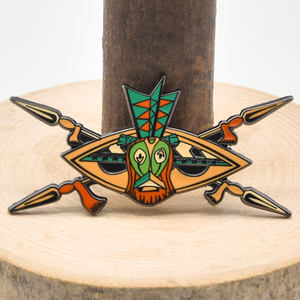 畅销促销散装冲浪设计硬质搪瓷翻领别针，带闪光 - Product Image 4