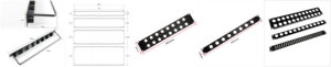 Conector Speakon Piezas de metal Hardware de ajuste de sonido negro con accesorios FlightCase Adam Hall 19 "Paneles planos de acero medio - Product Image 5