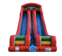 Toboggan gonflable à double voie arc-en-ciel pour la location d'événements