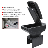 ABIRAM L'accoudoir de voiture universel en cuir PU offre une expérience d'utilisation plus confortable pour les coudes.