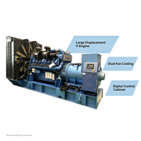 Groupe électrogène de secours anti-humidité pour base navale avec gravure de plaque signalétique, générateurs diesel 500 kVA