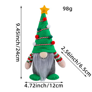 Muñeco sin Rostro para Árbol de Navidad, Gnomo de Navidad en Pie, Adornos de Anciano, Muñeco Decorativo para el Árbol - Product Image 6