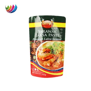 Mylar Bags Custom Printed Spout Aluminum Foil Salad Sauce Flavour Spice Packaging Stand Up Pouch Seasoning Spice Packaging Bags