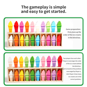 Creative Ice Cream Matching Interactive Game Memory Brain Training Color Cognition Learning Educational Toys for Kids Boys Girls - Product Image 4