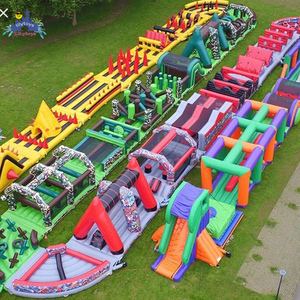 Lilytoys Factory Buen precio Personalizable Comercial Gigante 200 m Equipo de carrera de obstáculos al aire libre Carrera de obstáculos inflable - Product Image 4