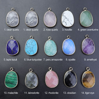 Pendentifs en pierres précieuses naturelles facettées, pendentifs en pierre de lapis-lazuli en forme de goutte d'eau ovale facettée pour colliers 25x18mm