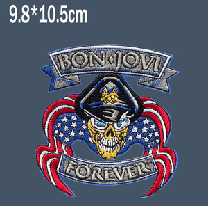 Patch en toile imperméable à l'eau avec broderie punk, série noire, groupe <span class=keywords><strong>de</strong></span> rock, crâne, <span class=keywords><strong>lune</strong></span>, pour vêtements, sacs, jeans - Product Image 3