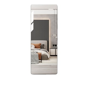 Décoration murale autocollante personnalisée en argent, miroir sans cadre en acrylique incassable, autocollant mural pour salle de bain, imperméable, souple, 3-5 mm - Product Image 1
