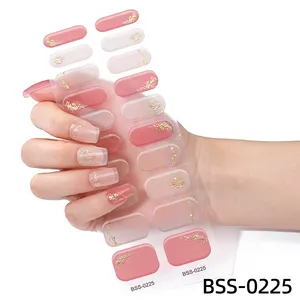 Hot Sell On UV-Gel-Nagel aufkleber Beliebt in Europa US Pop Finger Custom Package Gel-Nagel verpackungen Halb gehärtete Nagelst reifen