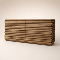 Commode à 6 tiroirs en chêne massif, texture finie à la main, design moderne, haut de gamme, personnalisée, pour chambre de luxe, suite d'hôtel