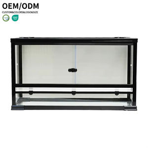 Terrarium en verre Relaxlines, enclos écologique pour <span class=keywords><strong>reptiles</strong></span>, terrarium en verre noir pour <span class=keywords><strong>reptiles</strong></span> - Product Image 1