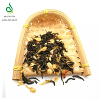 Teh melati Cina kelas 1 longgar daun hijau teh alami bunga kering segar kukus untuk restoran jumlah besar/tas/Sachet/kotak