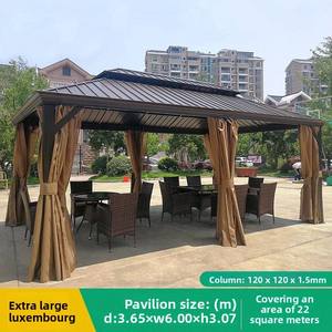 Pavillon de jardin avec structure en acier pour cérémonie de mariage en plein air, parc, hôtel, complexe hôtelier et projets de décoration paysagère - Product Image 5