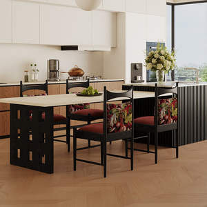 Silla de Comedor Moderna de Lujo de Madera Maciza Estilo Mediados de Siglo, Respaldo Nórdico Francés, Ecológica, para Sala de Estar, Hogar, Hotel, Restaurante - Product Image 4