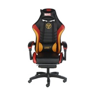 Chaise de jeu ergonomique en cuir au design cool, série Marvels Iron Man Spider, avec repose-pieds, réglable en hauteur