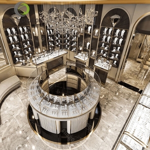 Vitrines de présentation de bijoux sur mesure, aménagement de magasins de bijouterie de luxe pour les centres commerciaux - Product Image 6