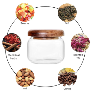 High Borosilicate Cylindrical Food Storage Container - Mini sealed <b>Coffee</b> Bean Storage Bottle - Product Image 3