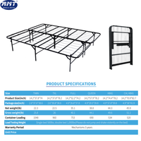Lit en métal robuste pour 2 personnes, double, king/plein/queen/twin, avec tubes carrés, fabrication vietnamienne, vente en gros