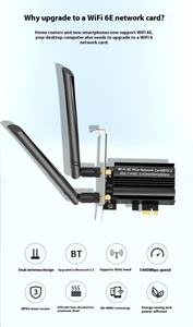 <span class=keywords><strong>Carte</strong></span> réseau sans fil 5400Mbps <span class=keywords><strong>WIFI</strong></span> 6E <span class=keywords><strong>PCI</strong></span>-E MTK7922 802.11AX 3 bandes 2.4G/5G/6Ghz <span class=keywords><strong>PCI</strong></span> E PCIE adaptateur <span class=keywords><strong>WIFI</strong></span> 2 en 1 - Product Image 6