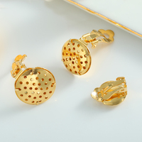 Nouveau design plaqué or, clips d'oreille grenouille pour boucles d'oreilles non percées, apprêts de bijoux